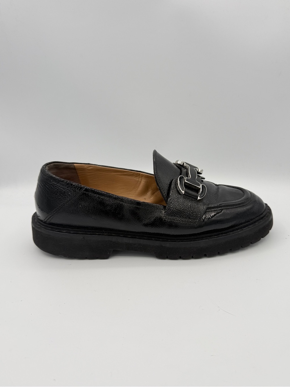 Browns Patent Leather Loafers Chunky Academia 37